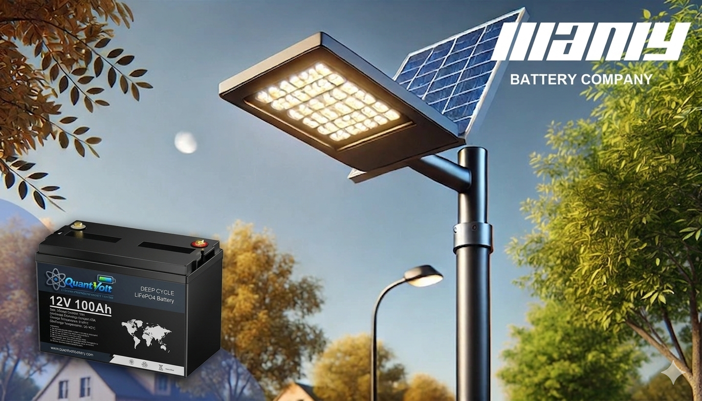 Solar street light battery application